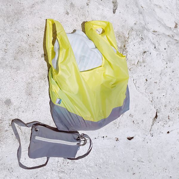 Econyl® Yellow/Grey Foldable Tote Bag