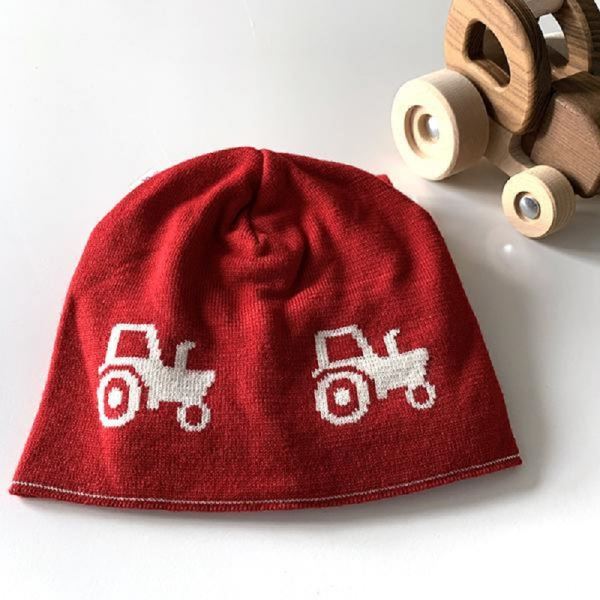 Merino Wool Beanie - Red Tractor
