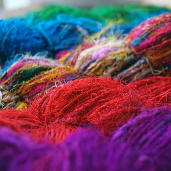 Recycled Spun Sari Silk Yarn