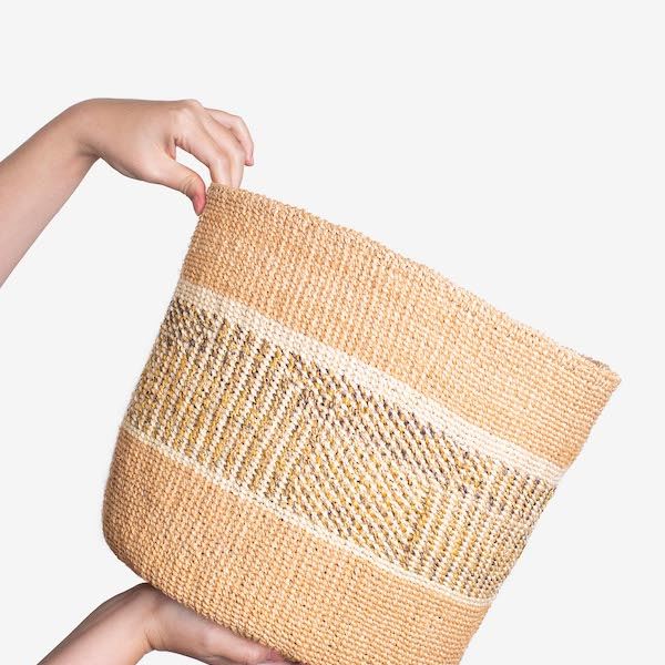 Woven Sisal Storage Basket - Large