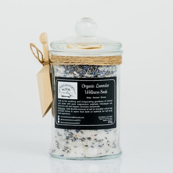 Organic Lavender Mineral Salts 650g