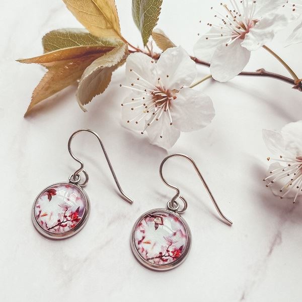 Pink Blossom - Drop Earrings