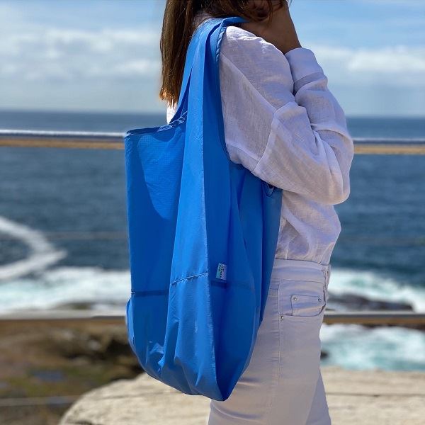 Bondi Blue Foldable Tote Bag - Large