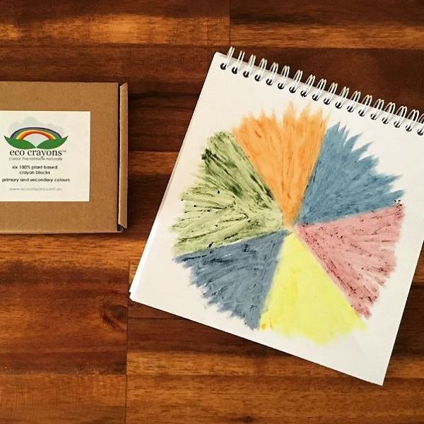 6 Colour Box: Plant Based Natural Crayon Blocks