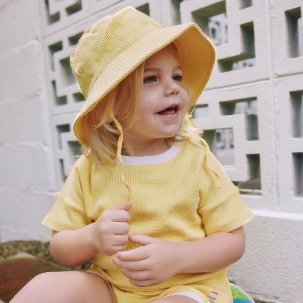 Goldie Waffle Bucket Hat Sunshine