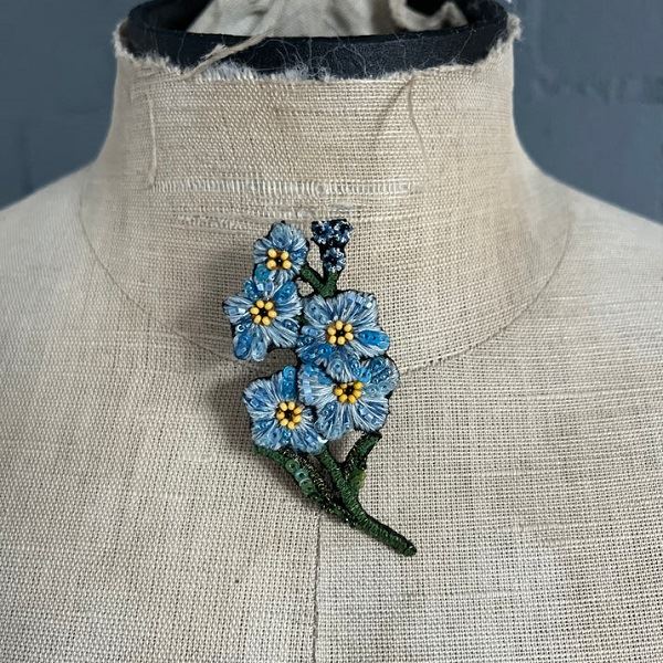 Handmade Brooch Pin - Forget Me Not