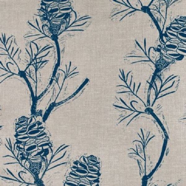 Linen Fabric - Banksia Marine